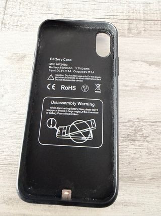 Custodia con batteria per iPhone XS nera