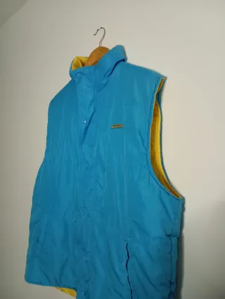 Chaleco Vintage CEBEK Azul y Amarillo