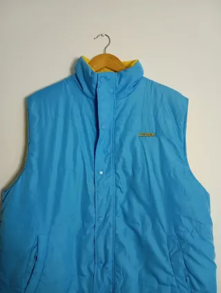 Chaleco Vintage CEBEK Azul y Amarillo