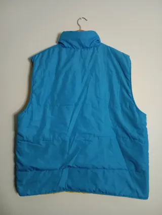 Chaleco Vintage CEBEK Azul y Amarillo