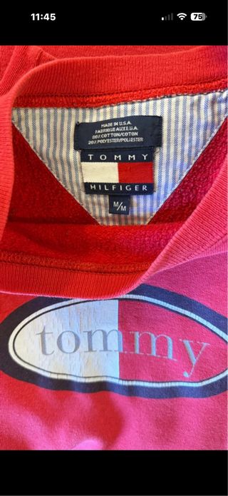 Felpa Tommy Hilfiger Vintage USA Rossa