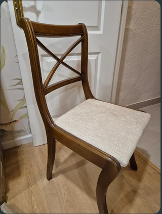 Conjunto 6 Sillas Comedor Madera Tapizadas