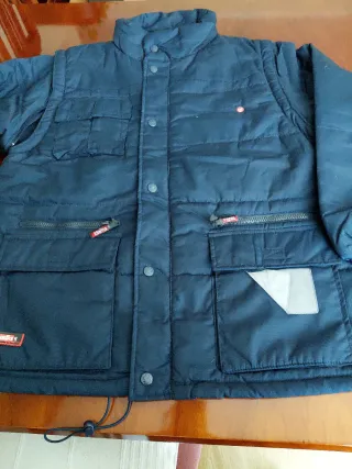 Chaqueta acolchada de trabajo azul marino