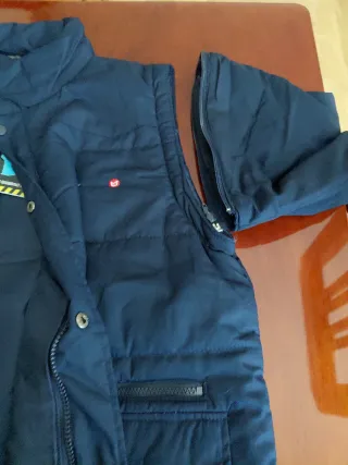 Chaqueta acolchada de trabajo azul marino