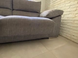 Sofá grande 220 cm extensible y reclinable tela