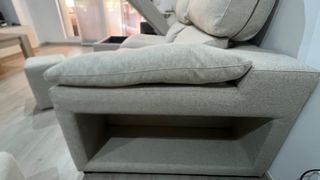 Sofá Cama Chaise Longue Beige de almacenamiento