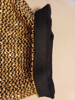 Falda dorada lentejuelas