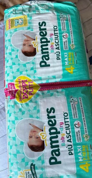 Pampers Baby-dry Taglia 4 Maxi (7-18kg) - 48 Panno