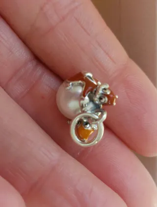 Charm Chip y Chop Perla Naranja