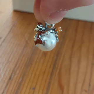 Charm Chip y Chop Perla Naranja