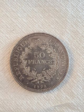 Moneda 50 Francos Plata 1978