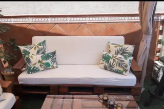 Banco de palets 3 plazas sin cojines