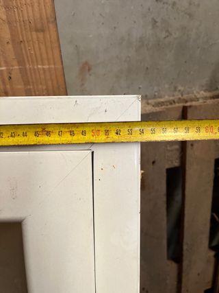 Ventana aluminio blanco cristal opaco