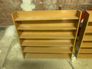 Dos Estanterías de Madera Beige/Marrón