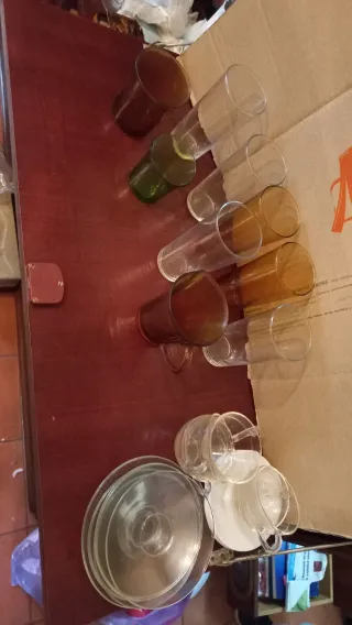 Lote vasos de cristal