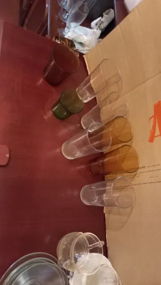 Lote vasos de cristal