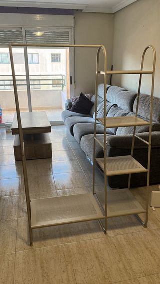 Perchero recibidor metal beige