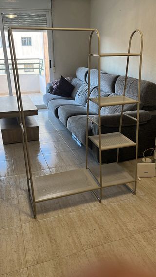 Perchero recibidor metal beige