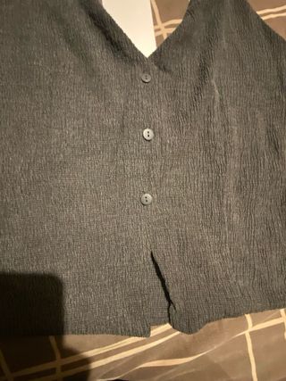 Top chaleco Zara con botones textura