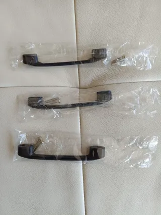 3 Tiradores Plástico Negro para Muebles, cajón