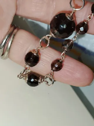 Bracciale Quarzo Fumè Multisfaccettato