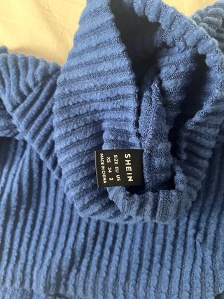 Jersey azul de manga larga