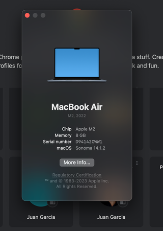 Macbook Air M2 13 Medianoche