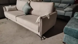 Sofá 4 plazas beige diseño italiano