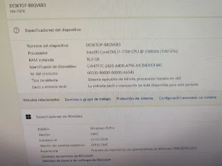 Placa Base MSI B150 GAMING M3 + CPU i7 + 16GB RAM