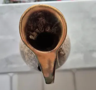 Vaso ceramica marrone e beige