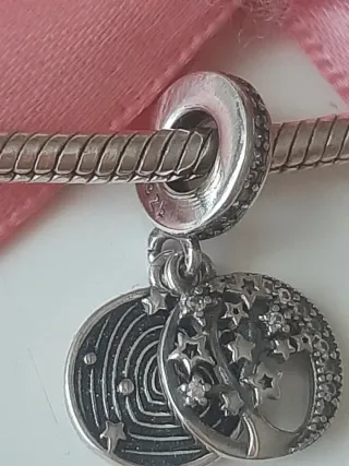 Charm Plata S925 Árbol de la Vida Estrellas