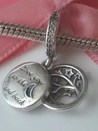 Charm Plata S925 Árbol de la Vida Estrellas