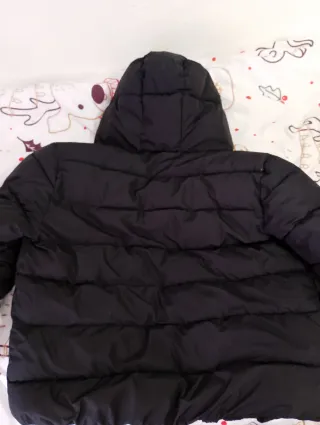 Chaqueta acolchada negra con capucha pullbear