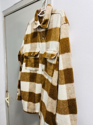 Sudadera cuadros lana Pull&Bear