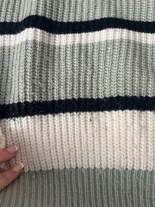 Jersey de rayas verde y blanco