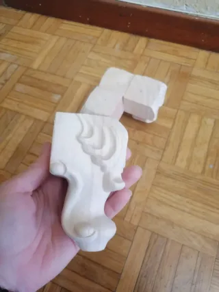 4 Patas Madera Tallada Muebles Soporte