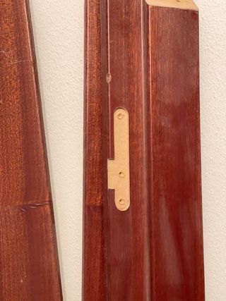 Puerta madera con cristal