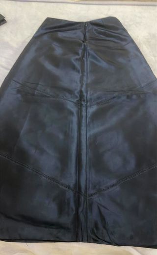 Falda larga tubo azul marino