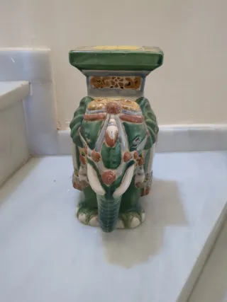 Elefante decorativo cerámica para maceta