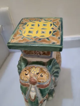 Elefante decorativo cerámica para maceta