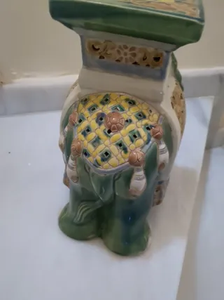 Elefante decorativo cerámica para maceta