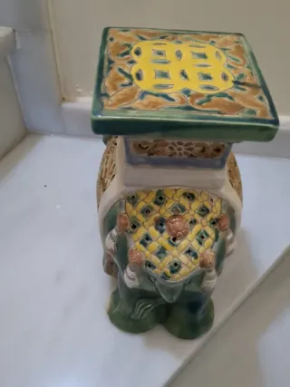 Elefante decorativo cerámica para maceta