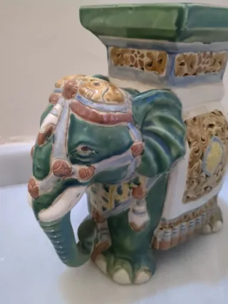 Elefante decorativo cerámica para maceta