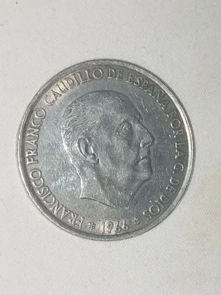 Moneda Plata Franco 100 Pesetas 1966