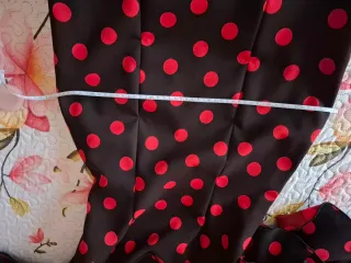 Vestido Flamenca Lunares Rojo Negro Talla Única