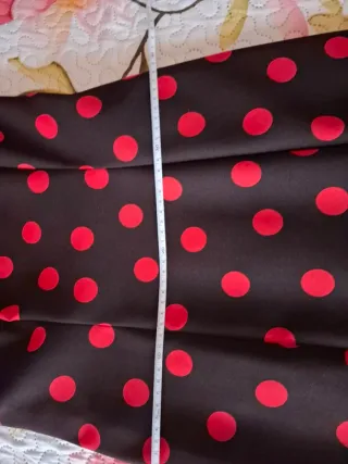 Vestido Flamenca Lunares Rojo Negro Talla Única