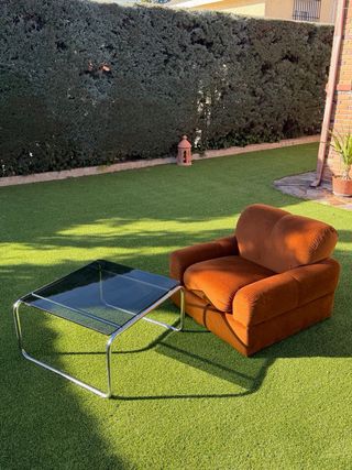 Butaca / sillon italiana Mid Century color teja