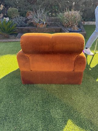 Butaca / sillon italiana Mid Century color teja