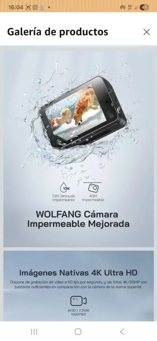 Cámara Deportiva WOLFANG GA420 Doble Pantalla