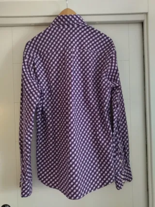 Camicia Hilfiger a quadri viola taglia M